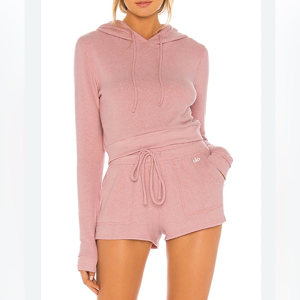 ALO Yoga Pink Hoodie Sweatshirt